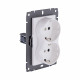 Розетка штепсельная SCHUKO двойная 16A/250 В, белый матовый Kollinger REA-032WM для Aspekt, Eleganz, Reflex