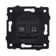 Розетка двойная RJ11 + RJ45 Cat.6, черный матовый Kollinger REA-011BM для Aspekt, Eleganz, Reflex