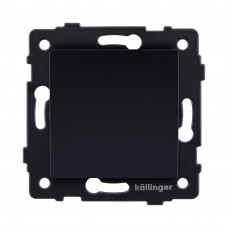 Выключатель 1-клавишный проходной 10А/250В, черный Kollinger REA-S-003BK для Aspekt, Eleganz, Reflex