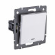 Выключатель кнопочный 1-клавишный 10А/250В с LED подсветкой, белый Kollinger REA-S-013WH для Aspekt, Eleganz, Reflex