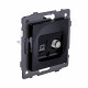 Розетка двойная спутниковая SAT + RJ45 Cat.6, черный Kollinger REA-022BK для Aspekt, Eleganz, Reflex