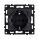 Розетка штепсельная SCHUKO 16A/250 В с USB A+C 20W, черный Kollinger Asthetik AS-016BK