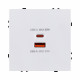 Розетка USB A+C 65W, белый глянцевый Kollinger Eclipse EC-024WG