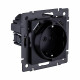 Розетка штепсельная SCHUKO 16A/250 В с USB A+C 20W, черный Kollinger REA-004BK для Aspekt, Eleganz, Reflex