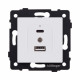 Розетка USB A+C 20W, белый матовый Kollinger REA-037WM для Aspekt, Eleganz, Reflex