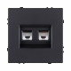 Розетка двойная Ethernet RJ45 Cat.6, черный матовый Kollinger Eclipse EC-018BK