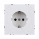 Розетка штепсельная SCHUKO 16A/250 В, белый глянцевый Kollinger Eclipse EC-014WG