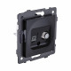 Розетка двойная спутниковая SAT + RJ45 Cat.6, черный матовый Kollinger REA-022BM для Aspekt, Eleganz, Reflex