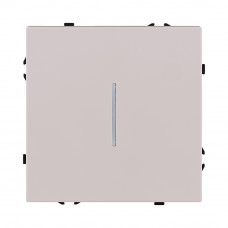 Выключатель 1-клавишный 10А/250В с LED подсветкой, кашемир матовый Kollinger Eclipse EC-007CM