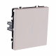 Выключатель 1-клавишный 10А/250В с LED подсветкой, кашемир матовый Kollinger Eclipse EC-007CM