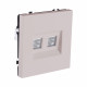 Розетка двойная Ethernet RJ45 Cat.6, кашемир матовый Kollinger Eclipse EC-018CM