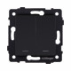 Выключатель 2-клавишный 10А/250В с LED подсветкой, черный матовый Kollinger REA-S-008BM для Aspekt, Eleganz, Reflex