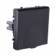Розетка штепсельная SCHUKO 16A/250 В с крышкой, черный матовый Kollinger Eclipse EC-015BK