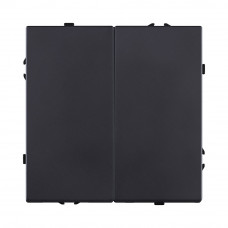 Выключатель кнопочный 2-клавишный 10А/250В, черный матовый Kollinger Eclipse EC-025BK