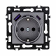 Розетка штепсельная SCHUKO 16A/250 В с USB A+C 20W, серый Kollinger Asthetik AS-016GY