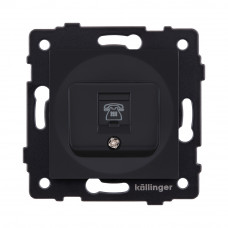 Розетка телефонная RJ11, черный матовый Kollinger REA-009BM для Aspekt, Eleganz, Reflex