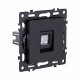 Розетка телефонная RJ11, черный Kollinger Asthetik AS-019BK