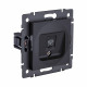 Розетка Ethernet RJ45 Cat.6, черный матовый Kollinger REA-018BM для Aspekt, Eleganz, Reflex