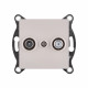 Розетка двойная TV (мама) + спутниковая SAT, кашемир матовый Kollinger REA-035CM для Aspekt, Eleganz, Reflex