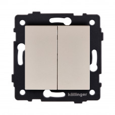 Двухклавишный перекрестный выключатель 10А/250В Золотой Kollinger Reflex, Aspekt и Eleganz REA-704GD