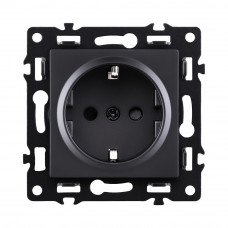 Розетка штепсельная SCHUKO 16A/250 В, черный Kollinger Asthetik AS-014BK