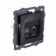Розетка двойная TV (мама) + RJ45 Cat.6, черный матовый Kollinger REA-021BM для Aspekt, Eleganz, Reflex