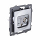 Розетка двойная спутниковая SAT + RJ45 Cat.6, серый Kollinger REA-022GY для Aspekt, Eleganz, Reflex