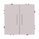 Выключатель 2-клавишный 10А/250В с LED подсветкой, кашемир матовый Kollinger Eclipse EC-010CM