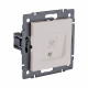 Розетка Ethernet RJ45 Cat.6, кашемир матовый Kollinger REA-018CM для Aspekt, Eleganz, Reflex