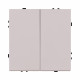 Выключатель кнопочный 2-клавишный 10А/250В, кашемир матовый Kollinger Eclipse EC-025CM