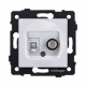 Розетка двойная спутниковая SAT + RJ45 Cat.6, белый Kollinger REA-022WH для Aspekt, Eleganz, Reflex