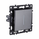 Выключатель 1-клавишный проходной 10А/250В с LED подсветкой, серый Kollinger Asthetik AS-008GY
