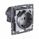 Розетка штепсельная SCHUKO 16A/250 В с USB A+C 20W, серый Kollinger REA-004GY для Aspekt, Eleganz, Reflex