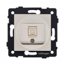 Розетка Ethernet RJ45 Cat.6, золотой Kollinger REA-018GD для Aspekt, Eleganz, Reflex