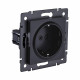 Розетка штепсельная SCHUKO 16A/250 В, черный матовый Kollinger REA-002BM для Aspekt, Eleganz, Reflex
