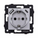Розетка штепсельная SCHUKO 16A/250 В с USB A+C 20W, серый Kollinger REA-004GY для Aspekt, Eleganz, Reflex