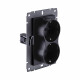 Розетка штепсельная SCHUKO двойная 16A/250 В, черный матовый Kollinger REA-032BM для Aspekt, Eleganz, Reflex