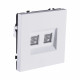 Розетка двойная Ethernet RJ45 Cat.6, белый глянцевый Kollinger Eclipse EC-018WG