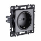 Розетка штепсельная SCHUKO 16A/250 В, серый Kollinger Asthetik AS-014GY