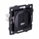 Розетка USB A+C 20W, черный Kollinger REA-037BK для Aspekt, Eleganz, Reflex