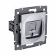 Розетка Ethernet RJ45 Cat.6, серый Kollinger REA-018GY для Aspekt, Eleganz, Reflex