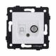 Розетка двойная спутниковая SAT + RJ45 Cat.6, белый матовый Kollinger REA-022WM для Aspekt, Eleganz, Reflex