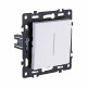 Выключатель 1-клавишный проходной 10А/250В с LED подсветкой, белый Kollinger Asthetik AS-008WH
