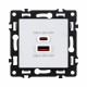 Розетка USB A+C 65W, белый Kollinger Asthetik AS-024WH