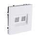 Розетка двойная Ethernet RJ45 Cat.6, белый матовый Kollinger Eclipse EC-018WH