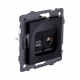 Розетка двойная TV (мама) + RJ45 Cat.6, черный Kollinger REA-012BK для Aspekt, Eleganz, Reflex