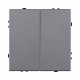 Выключатель кнопочный 2-клавишный 10А/250В, серый Kollinger Eclipse EC-025GY