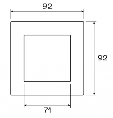 Стеклянные рамки
2-местная: 92 x 163 х 8 мм
3-местная: 92 x 234 х 8 мм
4-местная: 92 x 305 х 8 мм
5-местная: 92 x 376 х 8 мм