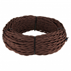 W6452314/ Ретро кабель витой 2х2,5 (коричневый) 20 м