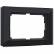 W0081108/ Рамка для двойной розетки Favorit (черный,стекло)